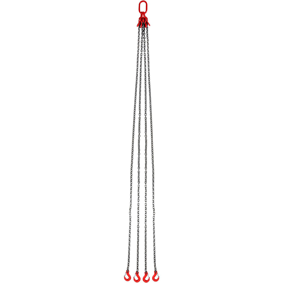 Chain Sling, 8 mm x 300 cm Lifting Chains with Hooks, G80 Engine Chain Hoist Lifts, 5 Ton Lifting Sling Chains for Engine Hoist, Engine Lift Chain with 4 Leg Grab Hooks & Adjusters Heavy Duty