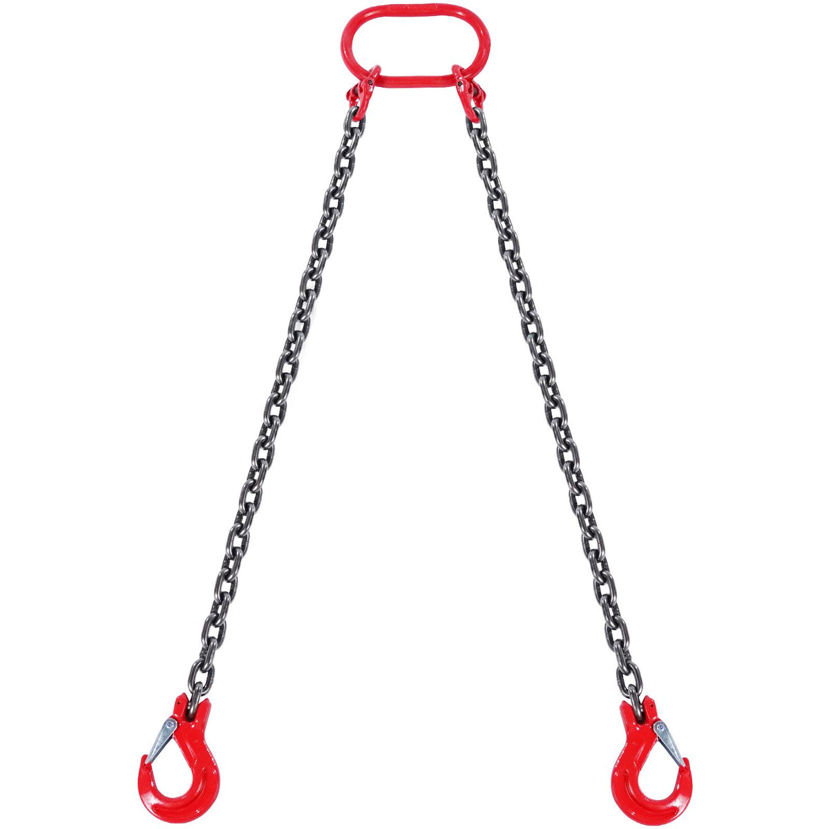 Chain Sling, 8 mm x 150 cm Lifting Chains with Hooks, G80 Engine Chain Hoist Lifts, 3 Ton Capacity Lifting Sling Chains for Engine Hoist, Engine Lift Chain with 2 Leg Grab Hooks, Heavy Duty