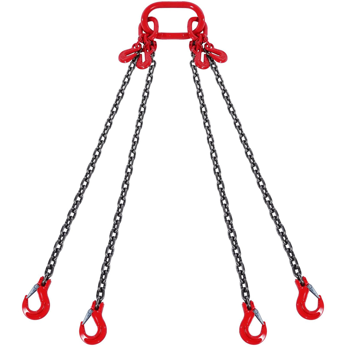 Chain Sling, 10 mm x 300 cm Lifting Chains with Hooks, G80 Engine Chain Hoist Lifts, 8 Ton/8344 kg Lifting Sling Chains for Engine Hoist, Engine Lift Chain with 4 Leg Grab Hooks & Adjusters