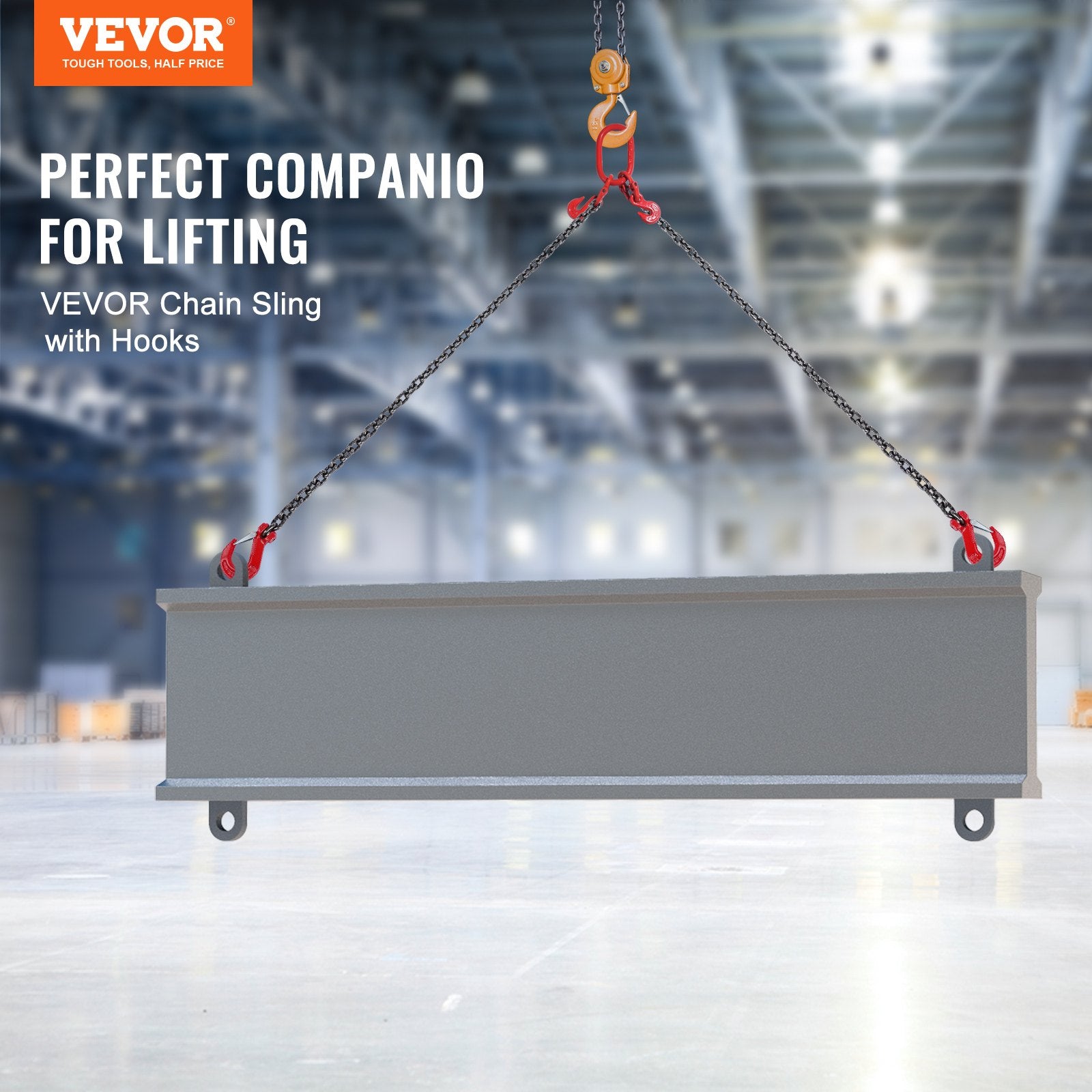 Tool Cabinets: VEVOR Chain Sling, 10 mm x 180 cm Lifting Chains with Hooks, G80 Engine Chain Hoist Lifts, 5 Ton Lifting Sling Chains for Engine Hoist, Engine Lift Chain with 2 Leg Grab Hooks and Adjusters Heavy Duty