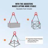 Tool Cabinets: VEVOR Chain Sling, 10 mm x 180 cm Lifting Chains with Hooks, G80 Engine Chain Hoist Lifts, 5 Ton Lifting Sling Chains for Engine Hoist, Engine Lift Chain with 2 Leg Grab Hooks and Adjusters Heavy Duty