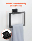 Toilet & Bidet Accessories: VEVOR Matte Black Bathroom Hardware Set, 5 Pieces Stainless Steel Bathroom Accessories Set, 24-inch Towel Bar, Towel Rack, 2 Robe Towel Hooks, Toilet Paper Holder, for Bath Room, Wall Mounted