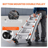 Ladders & Scaffolding: VEVOR Telescoping Ladder A Frame, 13 FT Compact Aluminum Extension Ladder, Multi-Function Portable Collapsible RV Ladder, Telescopic Ladder for Homework Stairs Indoor Outdoor Roof, 330lb Load