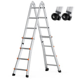 Ladders & Scaffolding: VEVOR Telescoping Ladder A Frame, 13 FT Compact Aluminum Extension Ladder, Multi-Function Portable Collapsible RV Ladder, Telescopic Ladder for Homework Stairs Indoor Outdoor Roof, 330lb Load