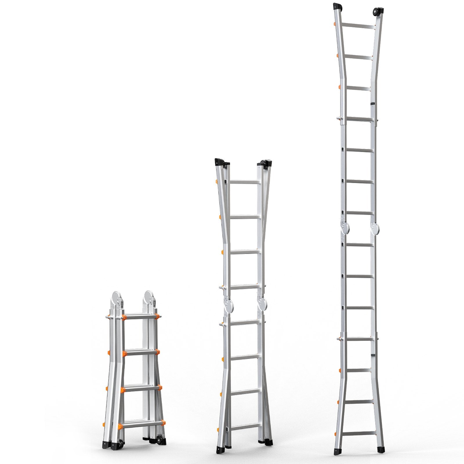 Ladders & Scaffolding: VEVOR Telescoping Ladder A Frame, 13 FT Compact Aluminum Extension Ladder, Multi-Function Portable Collapsible RV Ladder, Telescopic Ladder for Homework Stairs Indoor Outdoor Roof, 330lb Load