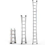 Ladders & Scaffolding: VEVOR Telescoping Ladder A Frame, 13 FT Compact Aluminum Extension Ladder, Multi-Function Portable Collapsible RV Ladder, Telescopic Ladder for Homework Stairs Indoor Outdoor Roof, 330lb Load