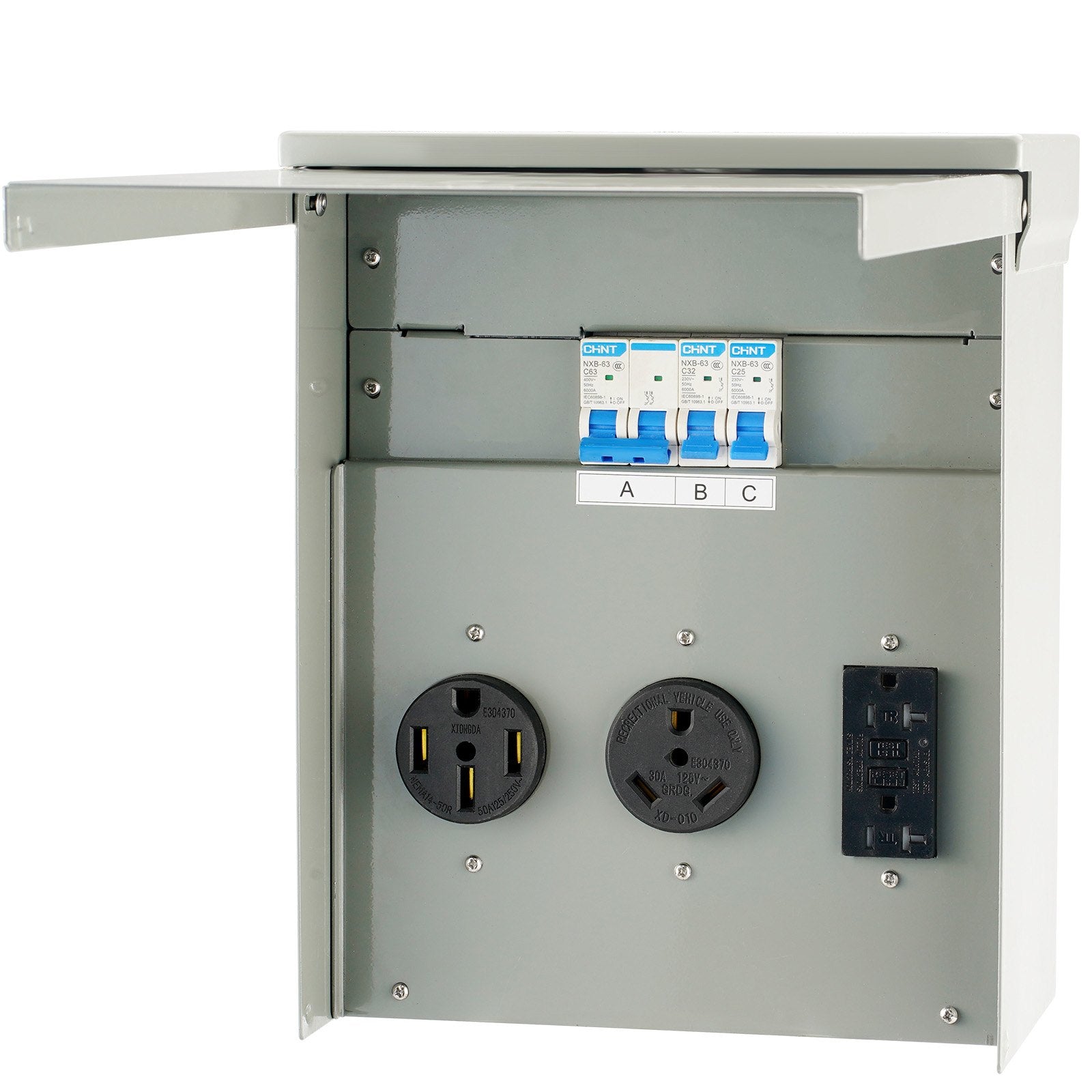 Automotive Repair & Speciality Tools: VEVOR 20/30/50A Temporary RV Power Outlet Box Electrical Outdoor Receptacle Box