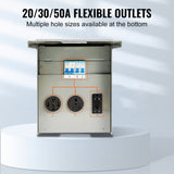 Automotive Repair & Speciality Tools: VEVOR 20/30/50A Temporary RV Power Outlet Box Electrical Outdoor Receptacle Box