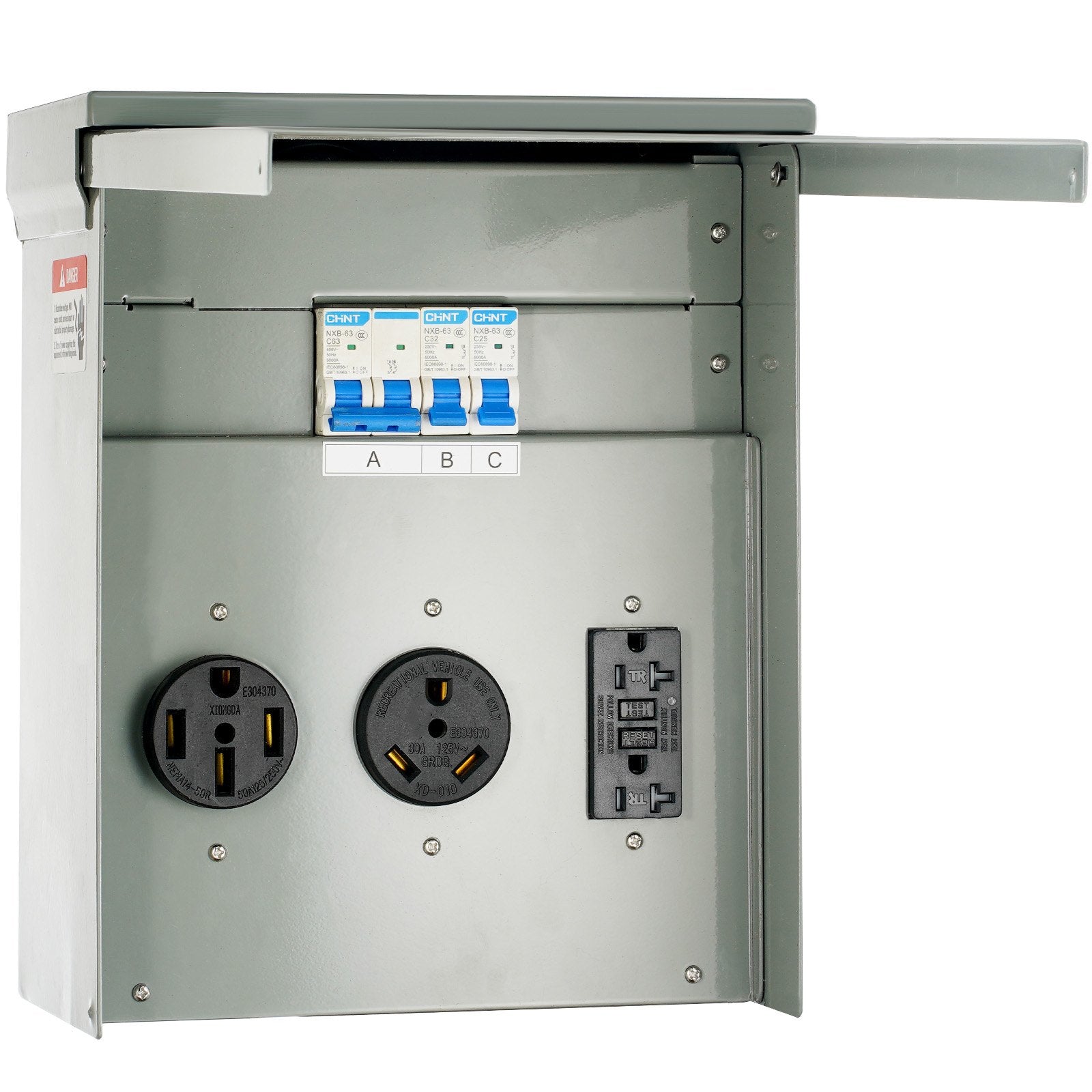 Automotive Repair & Speciality Tools: VEVOR 20/30/50A Temporary RV Power Outlet Box Electrical Outdoor Receptacle Box