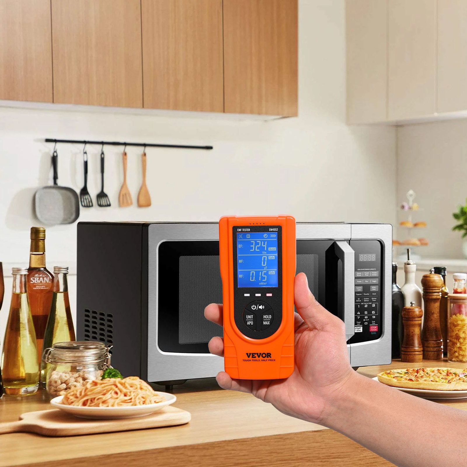Measuring Tools & Sensors: VEVOR 3-in-1 EMF Meter, 5Hz - 3.5GHz, Handheld Rechargeable Electromagnetic Field Radiation Detector, Digital LCD EMF Tester for EF MF RF Home Inspections Outdoor Ghost Hunting Paranormal Equipment