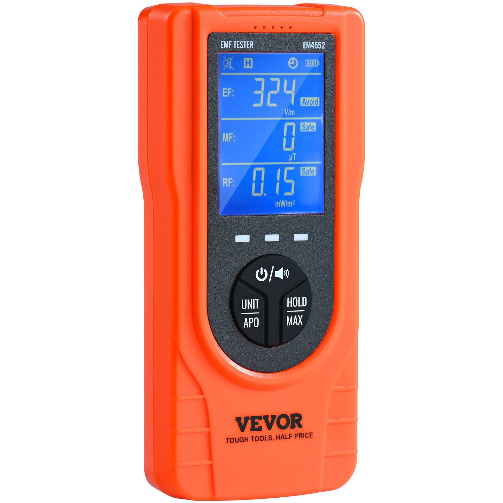 Measuring Tools & Sensors: VEVOR 3-in-1 EMF Meter, 5Hz - 3.5GHz, Handheld Rechargeable Electromagnetic Field Radiation Detector, Digital LCD EMF Tester for EF MF RF Home Inspections Outdoor Ghost Hunting Paranormal Equipment