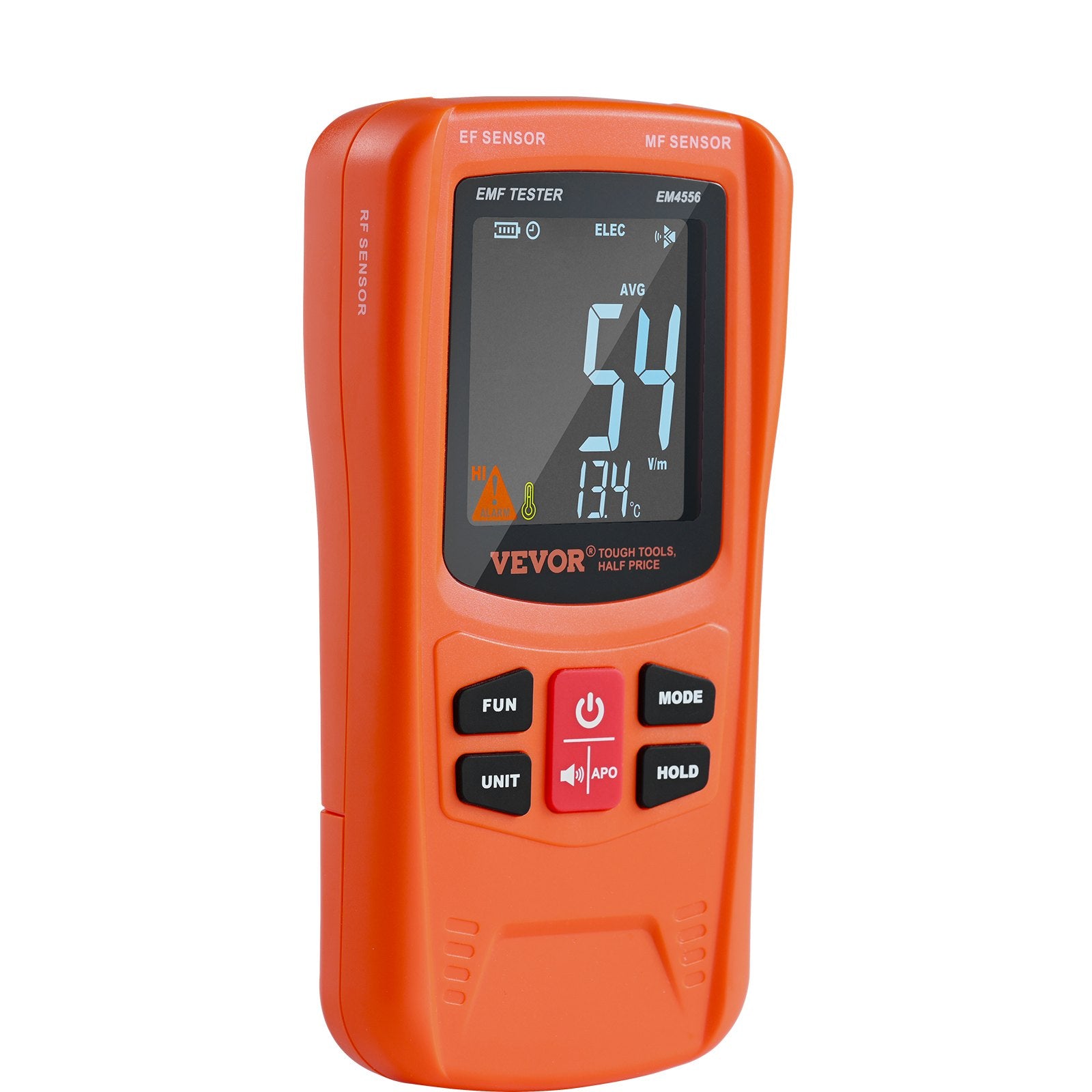 Measuring Tools & Sensors: VEVOR 3-in-1 EMF Meter, 5Hz-6GHz, Handheld Rechargeable Electromagnetic Field Radiation Detector, Digital LCD EMF Tester for EF MF RF Home Inspections Outdoor Ghost Hunting 5G Cell Tower Temperature