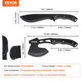 Camp Safety Equipment: VEVOR Hunting Knife and Hatchet Axe Combo Set Sheath Fixed Blade Knife Camping