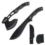 Camp Safety Equipment: VEVOR Hunting Knife and Hatchet Axe Combo Set Sheath Fixed Blade Knife Camping