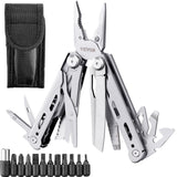 Gardening Tools: VEVOR 16-In-1 Multitool Pliers, Multi Tool Pliers, Cutters, Knife, Scissors, Ruler, Screwdrivers, Wood Saw, Can Bottle Opener, with Safety Locking and Sheath, for Survival, Camping, Hunting and Hiking
