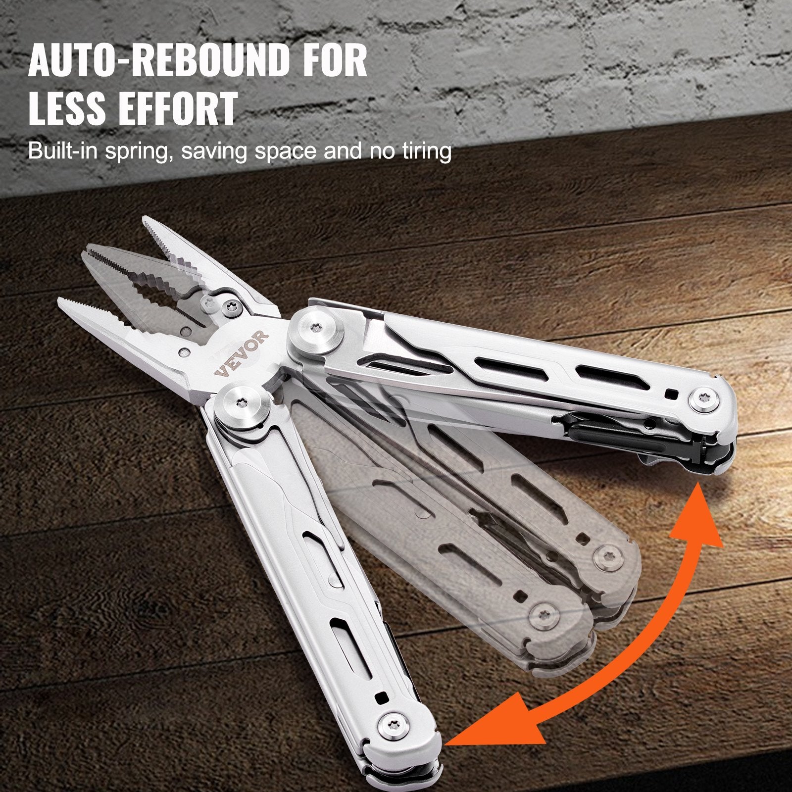Gardening Tools: VEVOR 16-In-1 Multitool Pliers, Multi Tool Pliers, Cutters, Knife, Scissors, Ruler, Screwdrivers, Wood Saw, Can Bottle Opener, with Safety Locking and Sheath, for Survival, Camping, Hunting and Hiking