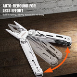 Gardening Tools: VEVOR 16-In-1 Multitool Pliers, Multi Tool Pliers, Cutters, Knife, Scissors, Ruler, Screwdrivers, Wood Saw, Can Bottle Opener, with Safety Locking and Sheath, for Survival, Camping, Hunting and Hiking
