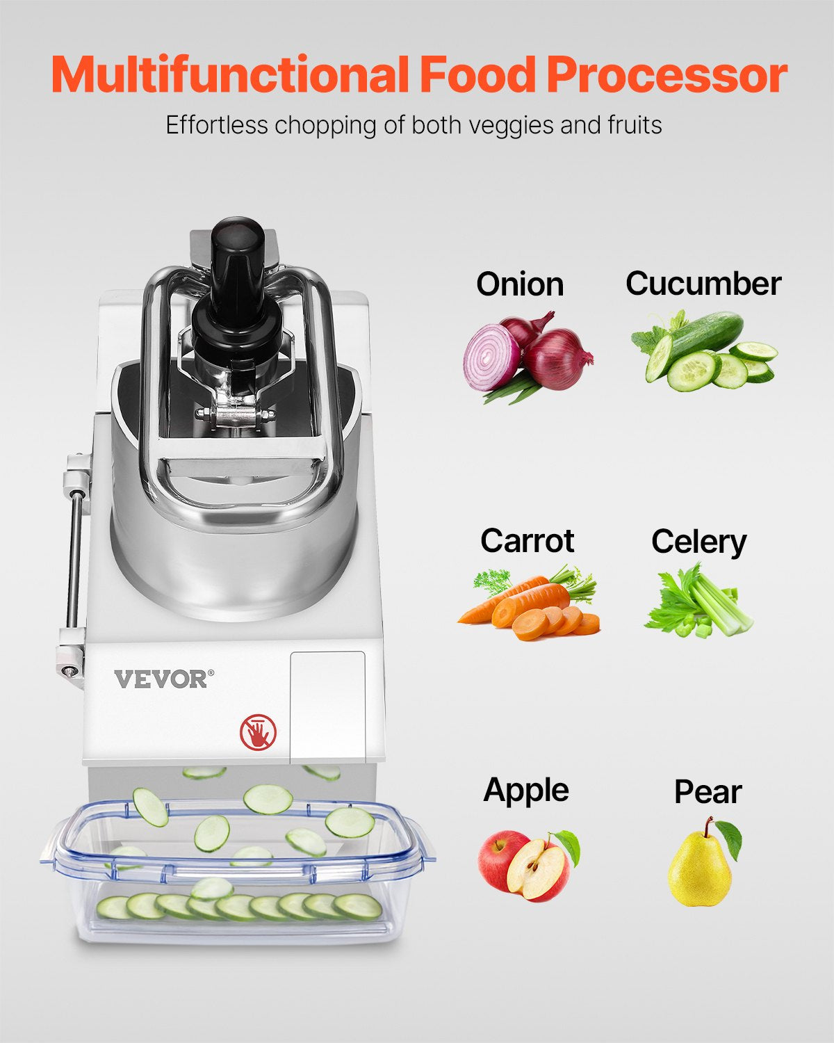 Gardening Tools: VEVOR Food Processor & Vegetable Chopper w/ 6 Blades Food-Grade Stainless Steel