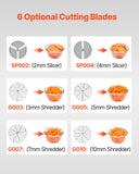 Gardening Tools: VEVOR Food Processor & Vegetable Chopper w/ 6 Blades Food-Grade Stainless Steel