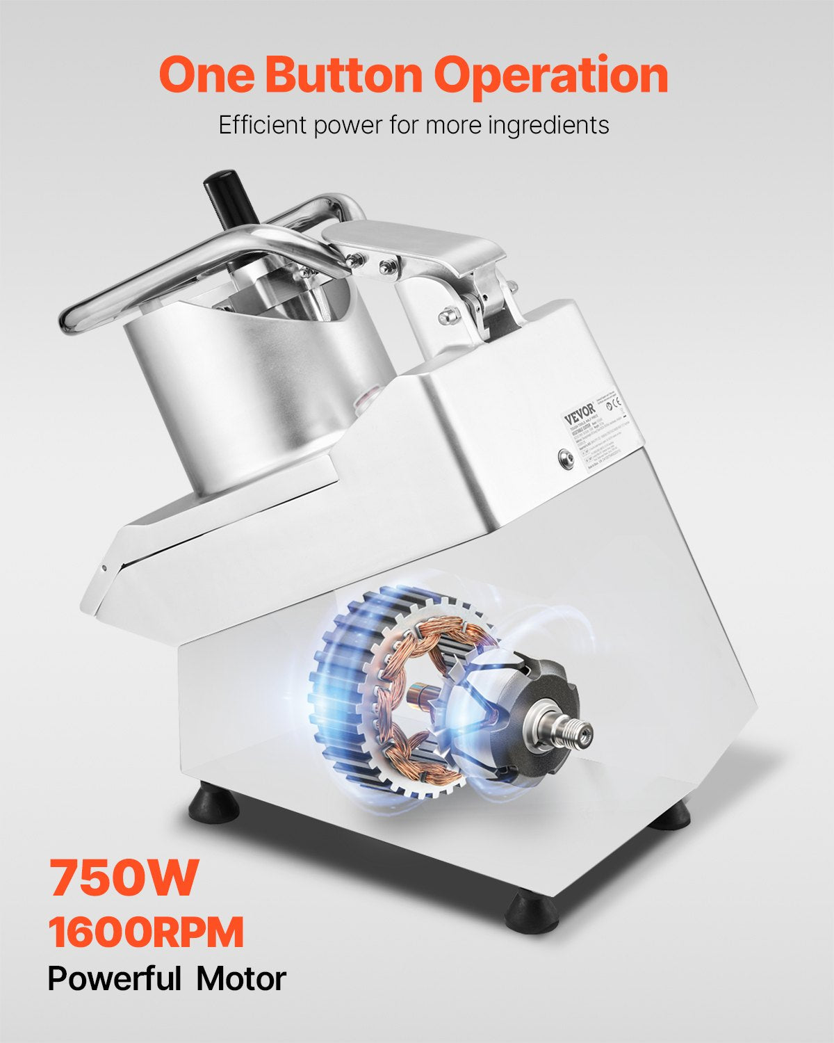 Gardening Tools: VEVOR Food Processor & Vegetable Chopper w/ 6 Blades Food-Grade Stainless Steel