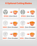 Gardening Tools: VEVOR Food Processor & Vegetable Chopper w/ 6 Blades Food-Grade Stainless Steel
