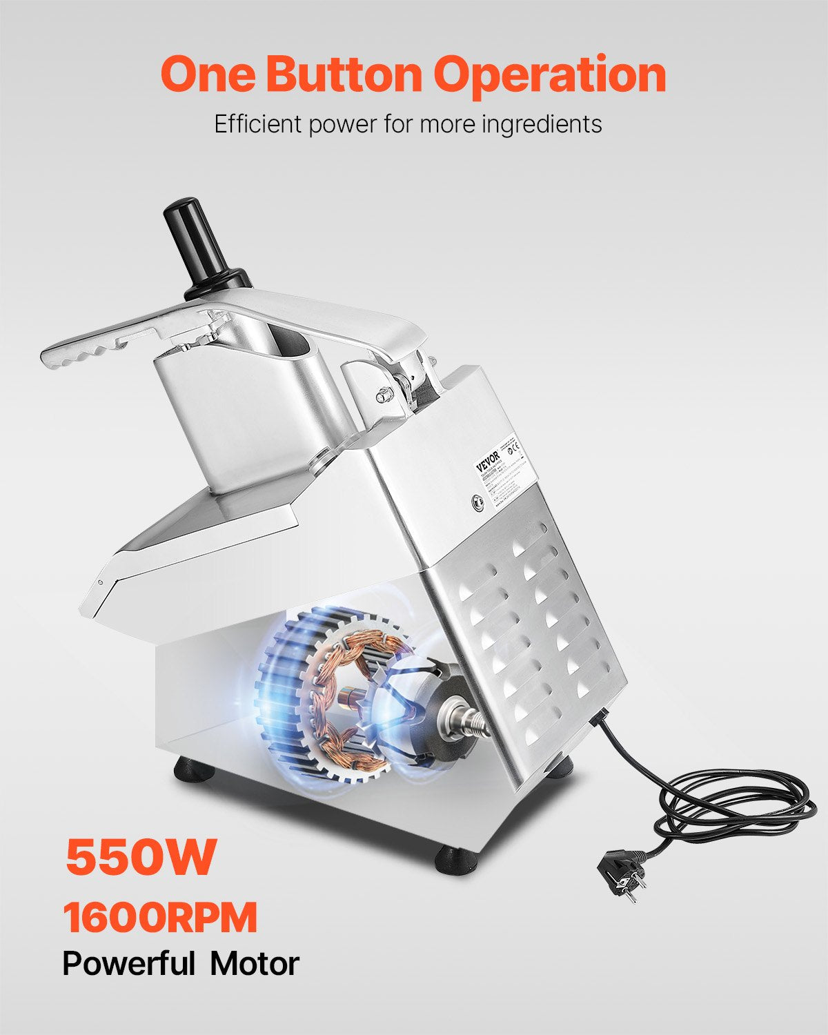 Gardening Tools: VEVOR Food Processor & Vegetable Chopper w/ 6 Blades Food-Grade Stainless Steel