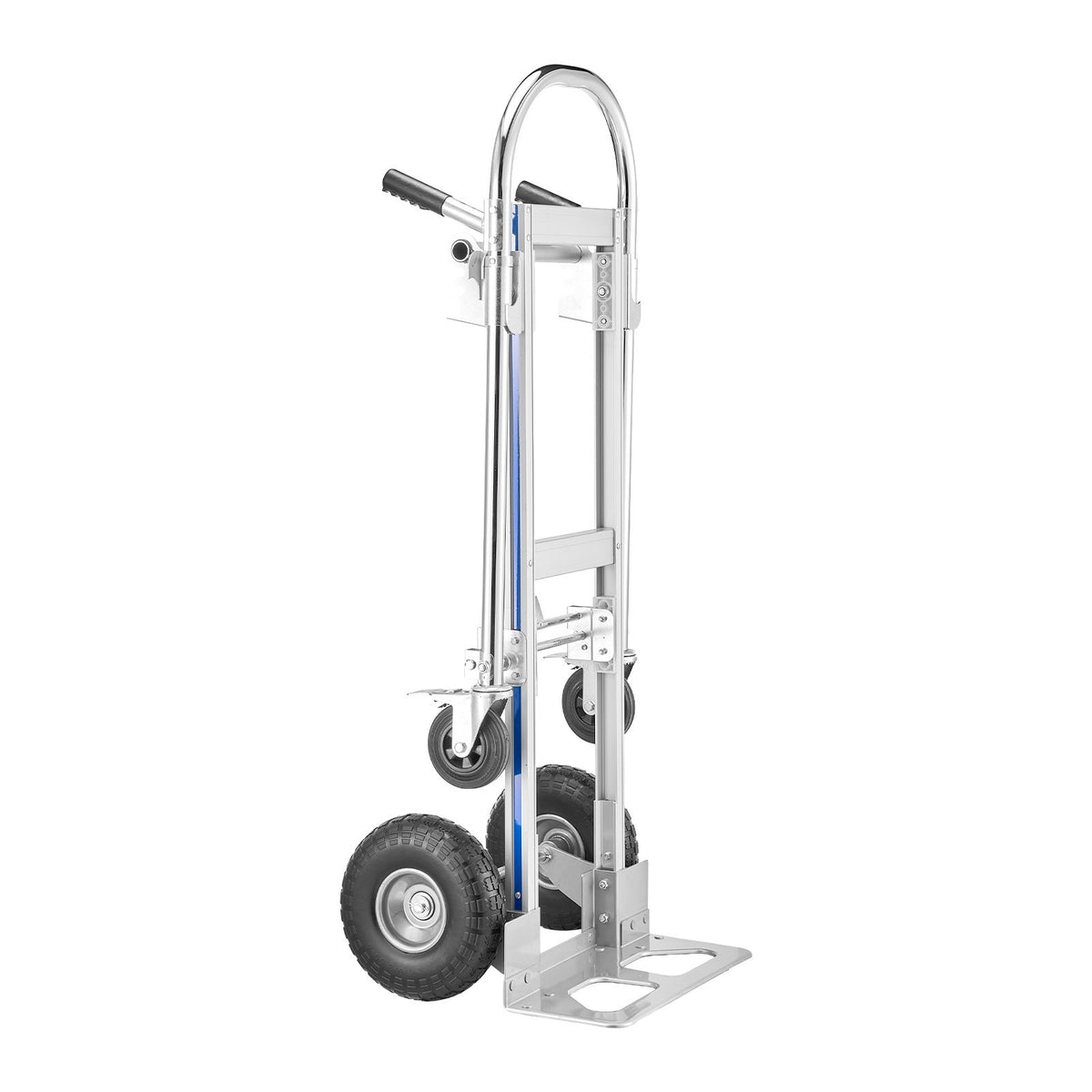 2 in 1 Hand Truck, 453.6 kg Load Capacity for 4-Wheel Mode, Convertible Hand Truck Dolly with Non-Slip Handle & Wheels, Portable Trolley Dolly for Moving Home, Office, Warehouse, Supermarket