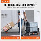 Automotive Parts: VEVOR Aluminum Hand Truck, 2 in 1, 136 kg Max Load Capacity, Heavy Duty Industrial Convertible Folding Hand Truck and Dolly, Utility Cart Converts from Hand Truck to Platform Cart with Rubber Wheels
