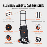 Automotive Parts: VEVOR Aluminum Hand Truck, 2 in 1, 136 kg Max Load Capacity, Heavy Duty Industrial Convertible Folding Hand Truck and Dolly, Utility Cart Converts from Hand Truck to Platform Cart with Rubber Wheels