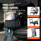 Automotive Parts: VEVOR Aluminum Hand Truck, 2 in 1, 136 kg Max Load Capacity, Heavy Duty Industrial Convertible Folding Hand Truck and Dolly, Utility Cart Converts from Hand Truck to Platform Cart with Rubber Wheels
