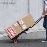 Automotive Parts: VEVOR Aluminum Hand Truck, 2 in 1, 136 kg Max Load Capacity, Heavy Duty Industrial Convertible Folding Hand Truck and Dolly, Utility Cart Converts from Hand Truck to Platform Cart with Rubber Wheels