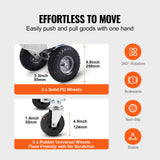 Automotive Parts: VEVOR Aluminum Hand Truck, 2 in 1, 363 kg Max Load Capacity, Heavy Duty Industrial Convertible Folding Hand Truck and Dolly, Utility Cart Converts from Hand Truck to Platform Cart with Rubber Wheels