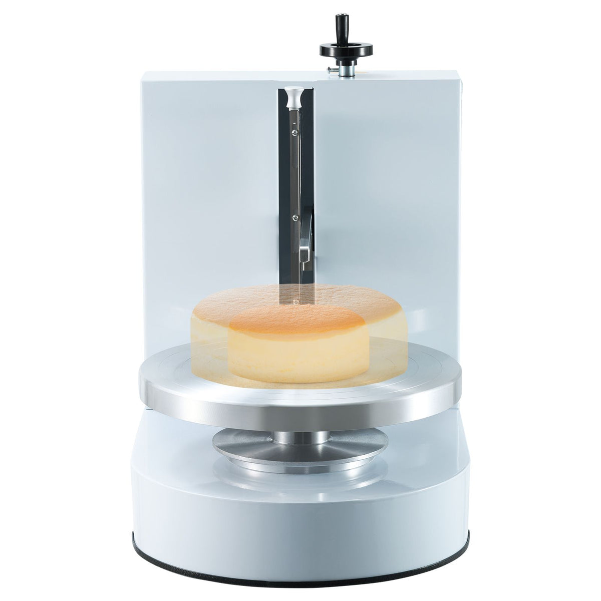 Cake Decorating Machine, Cake Cream Spreading Coating Smearing Machine, Low Noise Cake Frosting Machine, Turntable with Adjustable Scraper, for 4" to 12" Cake, 25-320RPM Rotating Speed, White