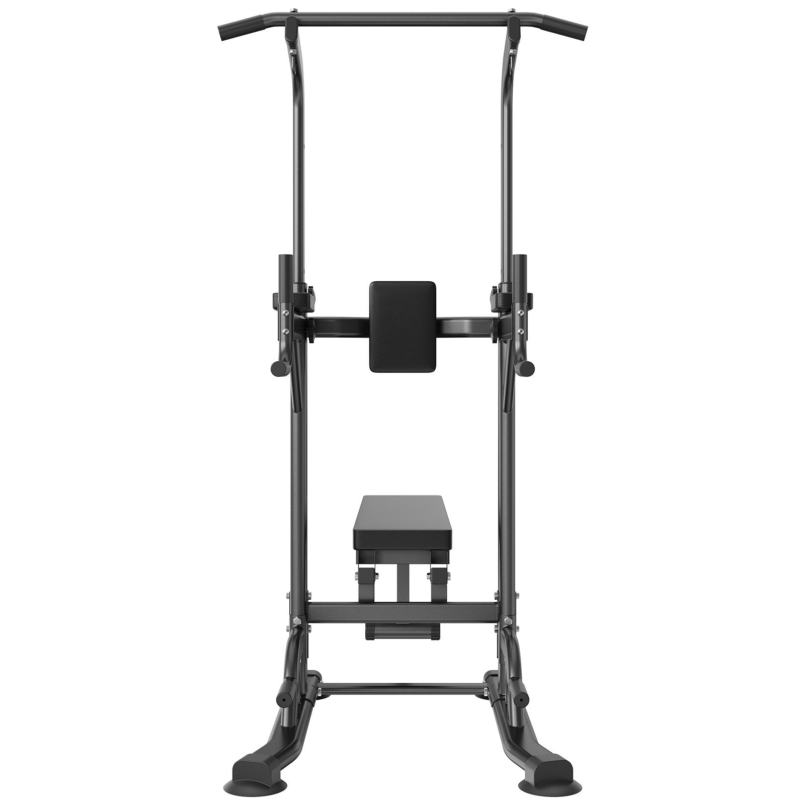 Weightlifting Machines & Racks: VEVOR Power Tower with Bench, 10-Level Height Adjustable Pull Up Bar Stand Dip Station & Detachable Bench, Multi-Function Home Gym Strength Training Fitness Equipment with Backrest, Elbow Pads, 440LBS