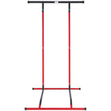 Weightlifting Machines & Racks: VEVOR Power Tower Dip Station, 2-Level Height Adjustable Pull Up Bar Stand, Multi-Function Strength Training Workout Equipment, Home Gym Fitness Dip Bar Station, 220LBS Weight Capacity, Black & Red