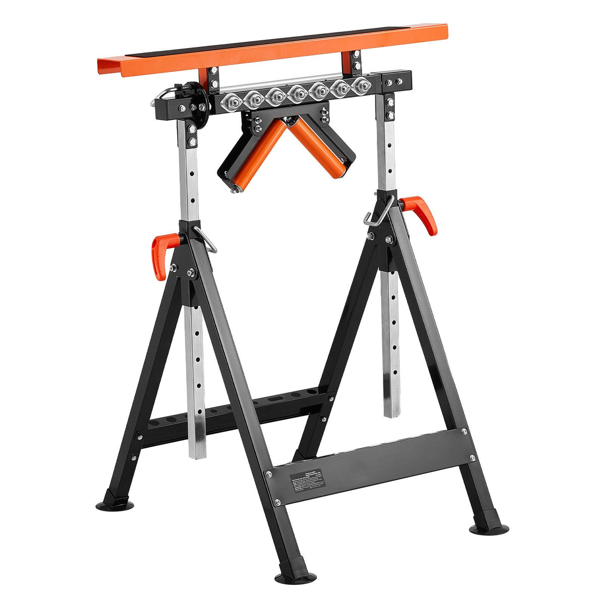 4-in-1 Roller Stand, 220 kg Load Capacity, 838.2-1270 mm Adjustable Height, Folding Heavy Duty with Rack & Multi-directional Roller Head, for Table Saw Outfeed Woodworking Extension Support