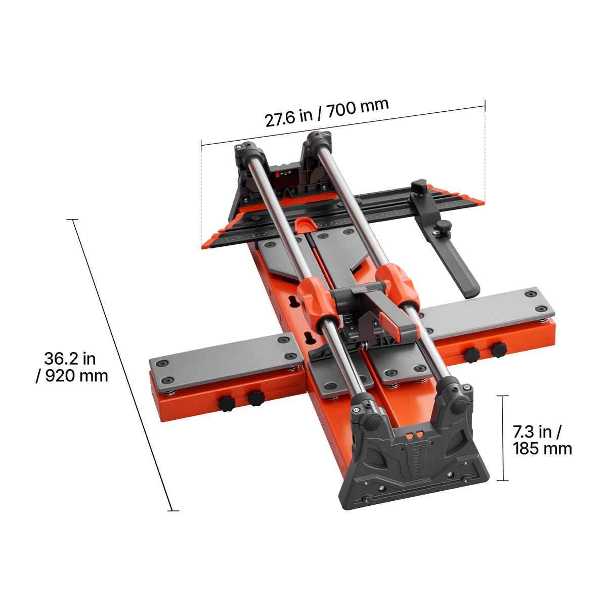 600 mm Manual Tile Cutter, Upgraded Sliding Head Cutting Tool with Spring-Loaded Base, Angle Fence, Tungsten Carbide Cutting Wheel, Alignment Guide, for DIY Pros, Ceramic, Floor & Wall Tiles