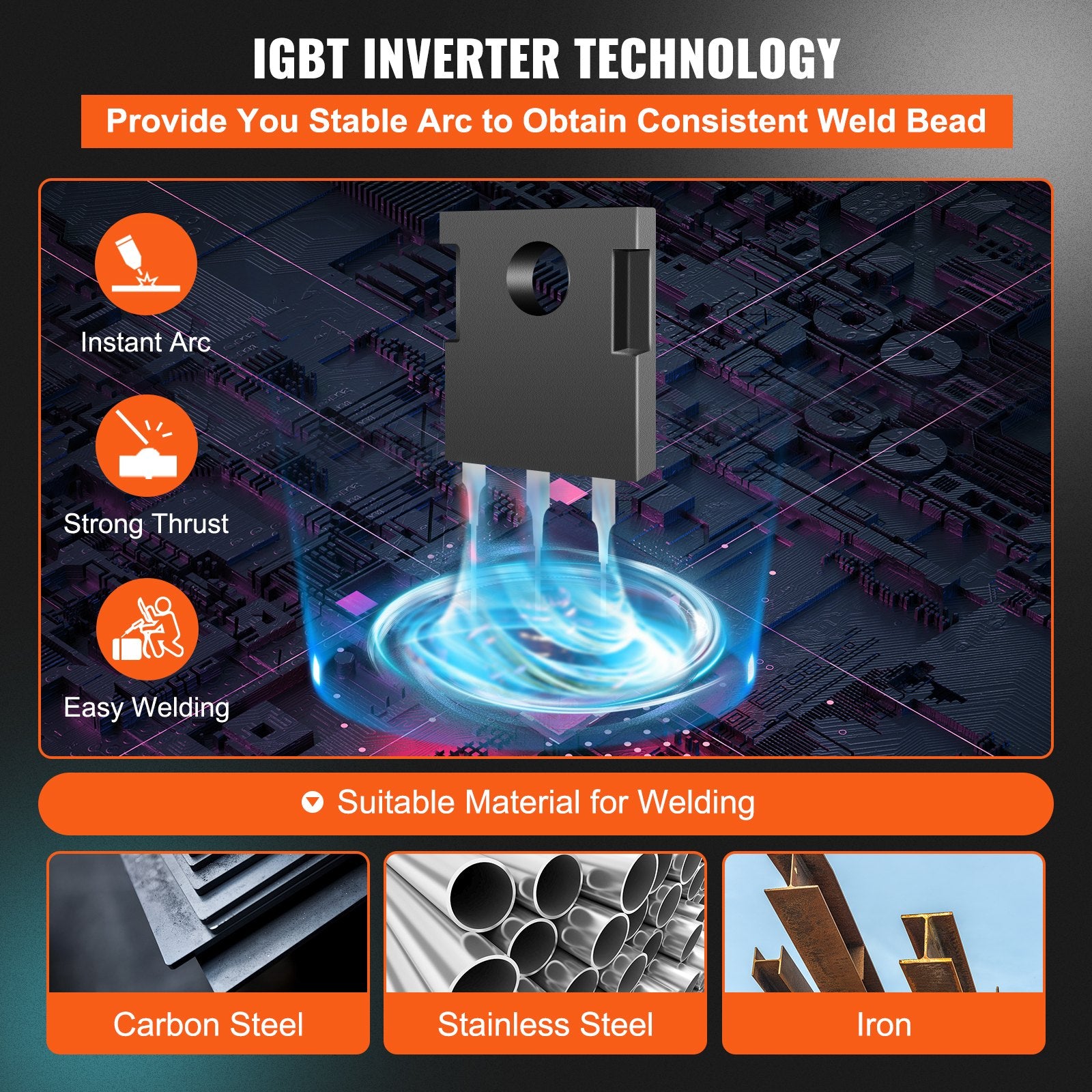 Welding Guns & Plasma Cutters: Vevor Mig Welder Welding Machine MIG-270 MIG MMA TIG IGBT DC Inverter Welder Digital Display