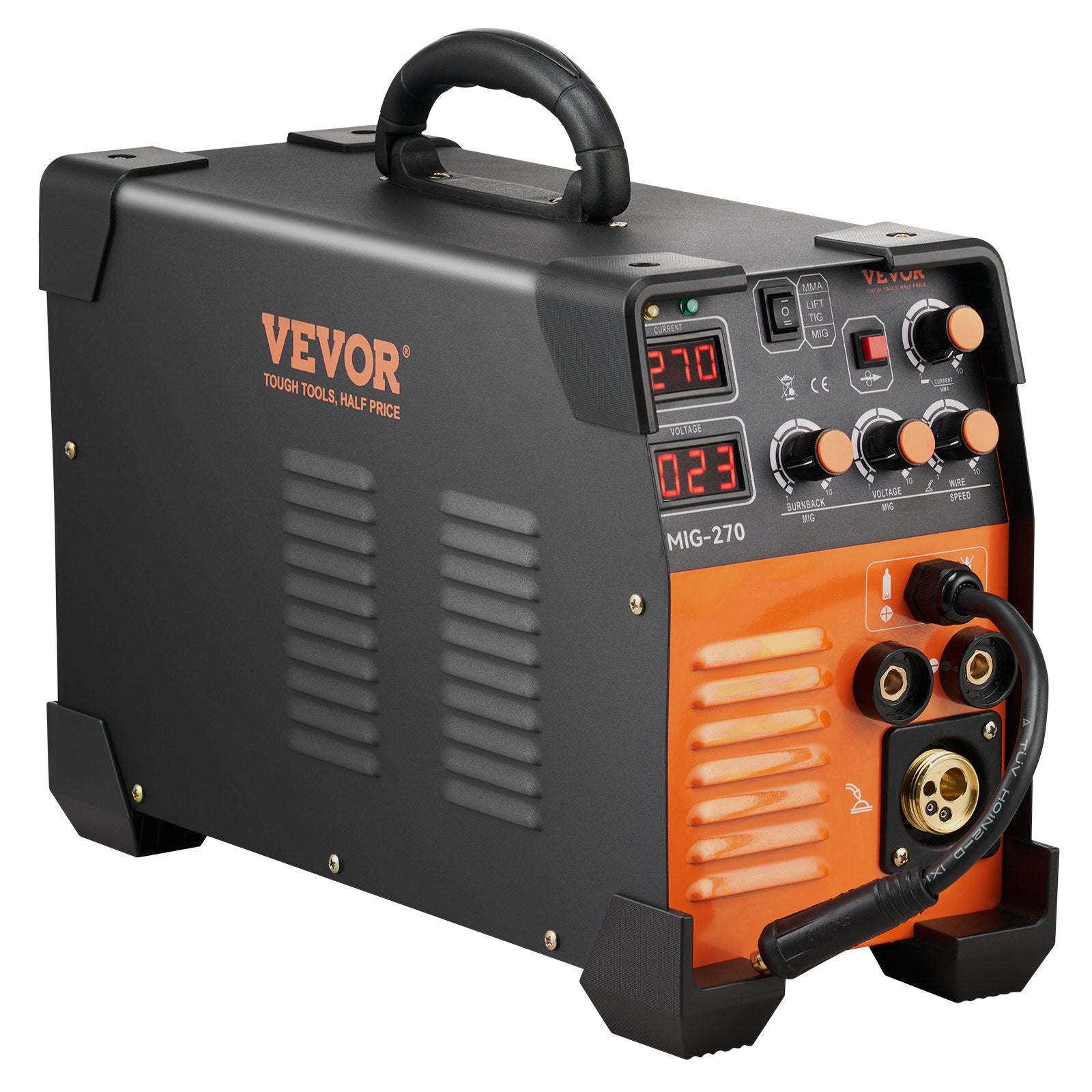 Welding Guns & Plasma Cutters: Vevor Mig Welder Welding Machine MIG-270 MIG MMA TIG IGBT DC Inverter Welder Digital Display