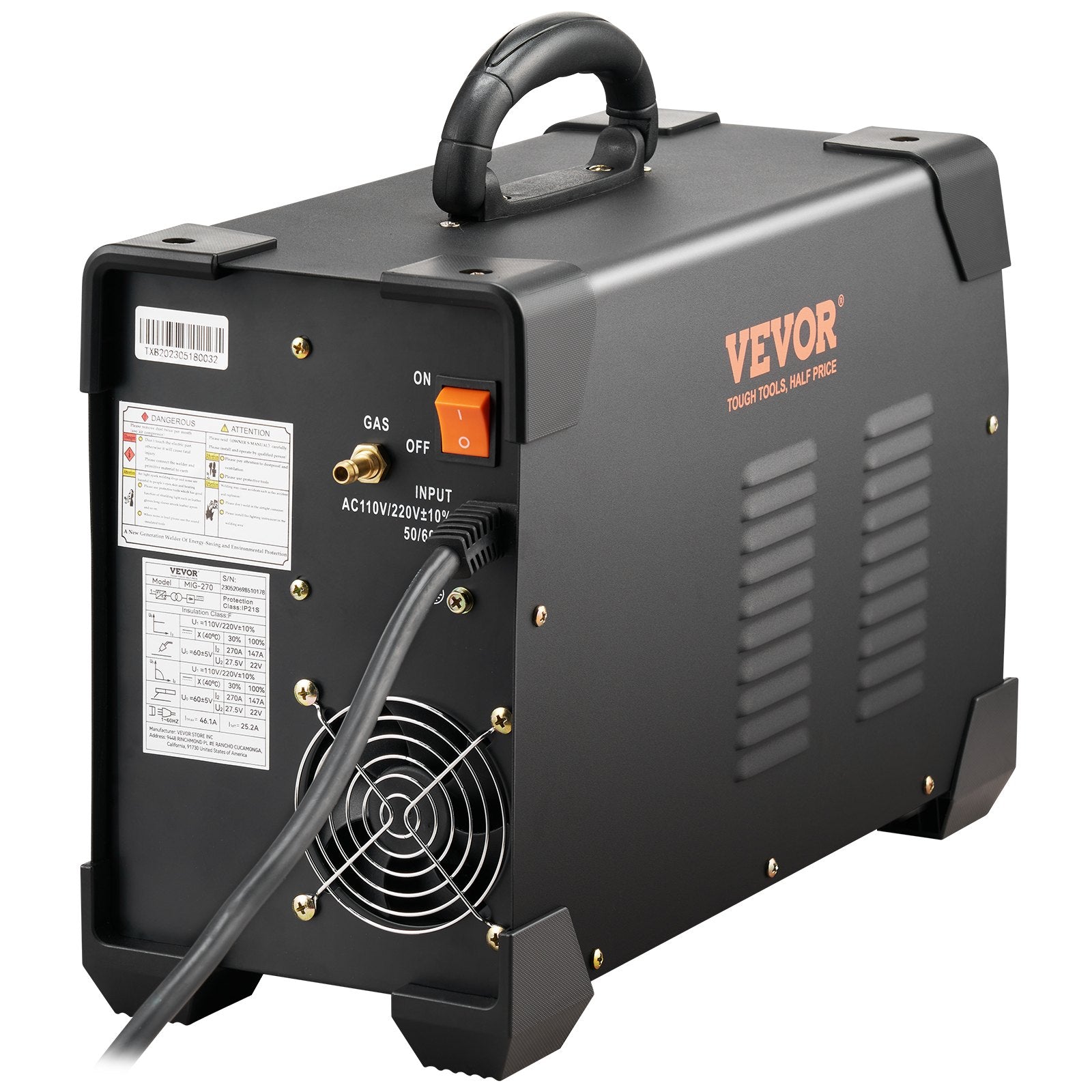 Welding Guns & Plasma Cutters: Vevor Mig Welder Welding Machine MIG-270 MIG MMA TIG IGBT DC Inverter Welder Digital Display