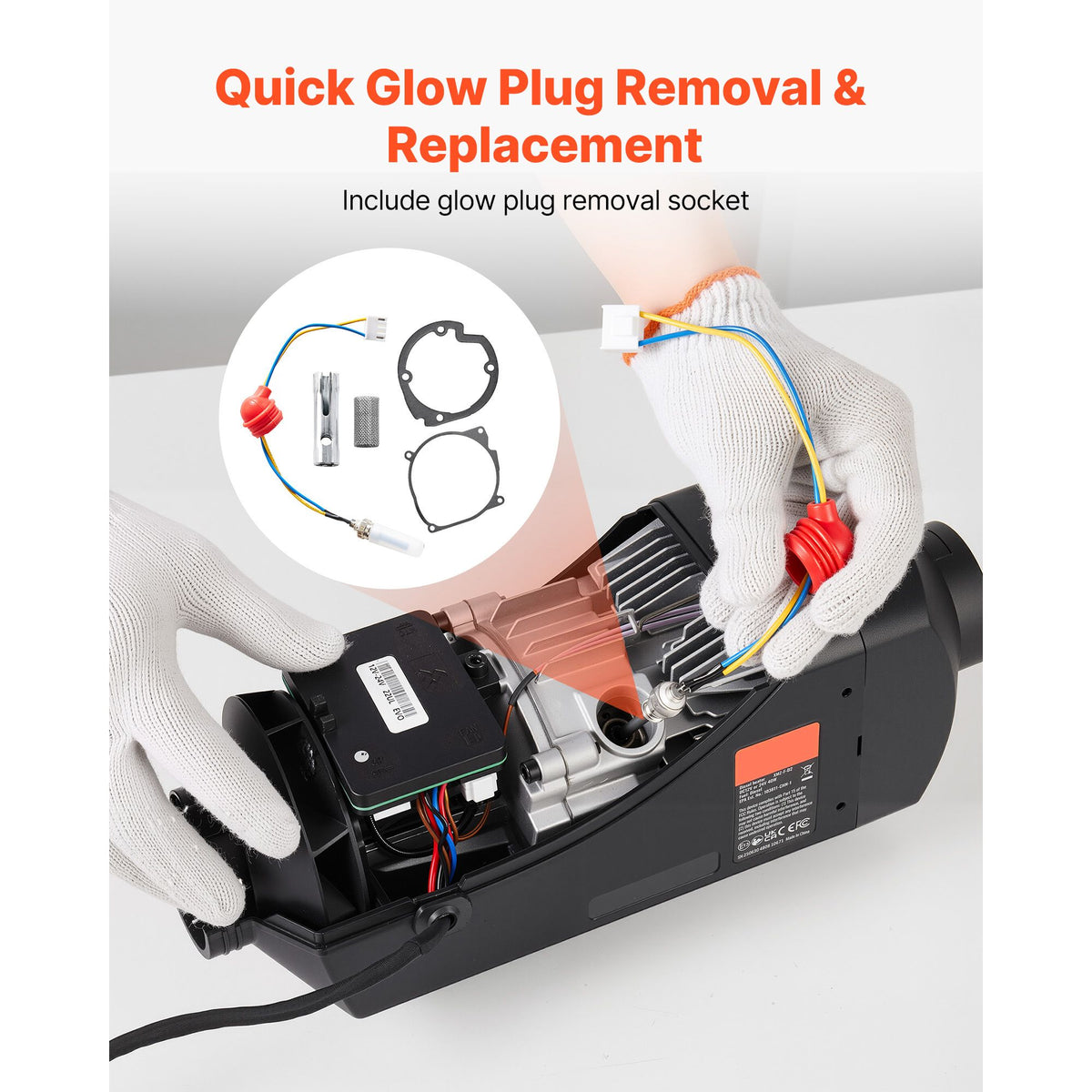 8V Glow Plug Repair Kit, Parking Diesel Heater Glow Ignition Plug Kit with Atomization Mesh, Compatible with 2KW 5KW 8KW Diesel Air Heater Models, Diesels Heaters Accessories for Car Truck Boat