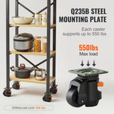 Gardening Tools: VEVOR Leveling Casters, Set of 4, 1000 kg Total Load Capacity, 63.5 mm, Heavy Duty with Upgraded Handle Design, 360 Degree Swivel Caster Wheels, Adjustable Casters with Feet for Workbench, Machine