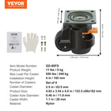 Gardening Tools: VEVOR Leveling Casters, Set of 4, 1000 kg Total Load Capacity, 63.5 mm, Heavy Duty with Upgraded Handle Design, 360 Degree Swivel Caster Wheels, Adjustable Casters with Feet for Workbench, Machine