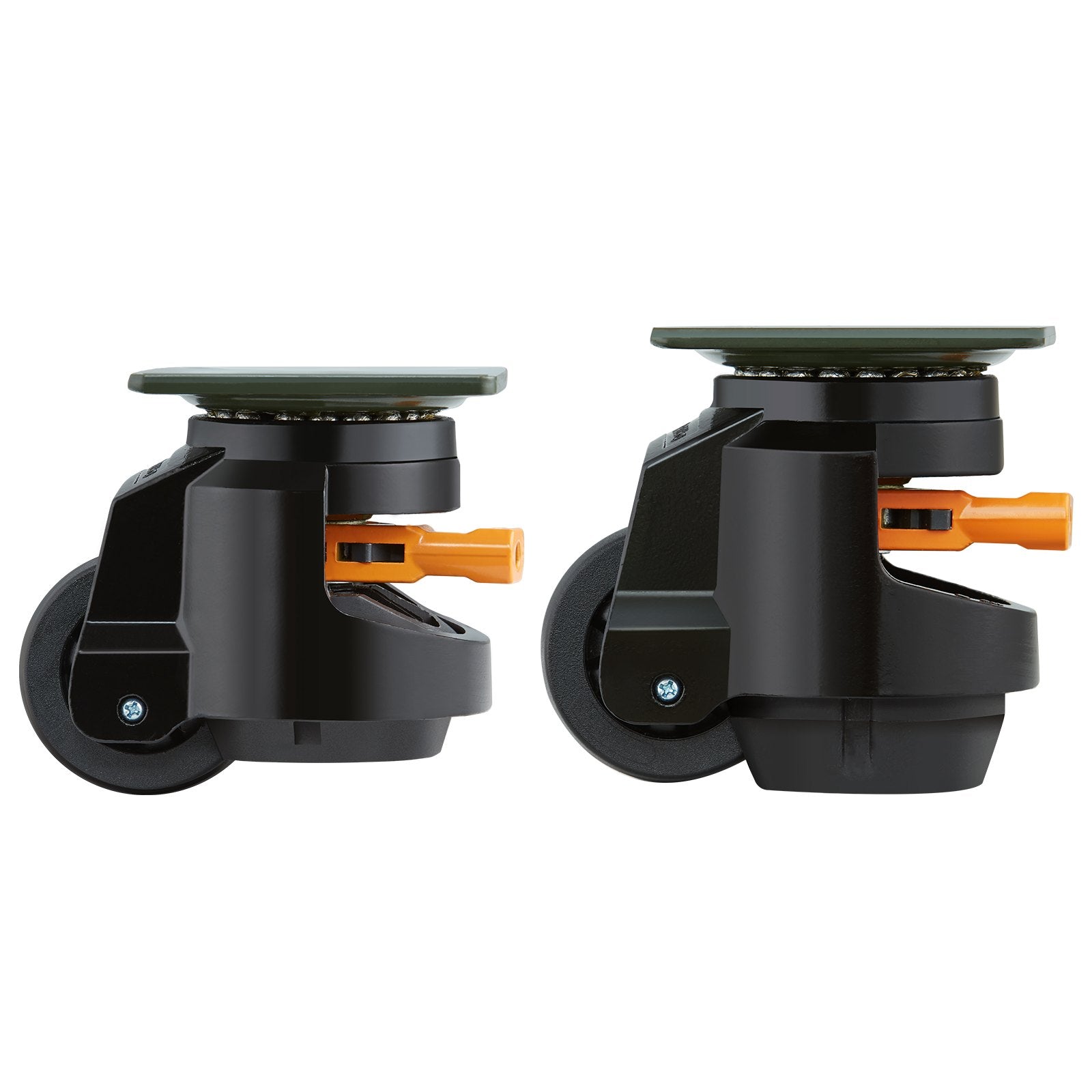Gardening Tools: VEVOR Leveling Casters, Set of 4, 1000 kg Total Load Capacity, 63.5 mm, Heavy Duty with Upgraded Handle Design, 360 Degree Swivel Caster Wheels, Adjustable Casters with Feet for Workbench, Machine