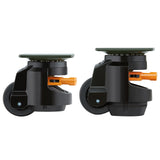 Gardening Tools: VEVOR Leveling Casters, Set of 4, 1000 kg Total Load Capacity, 63.5 mm, Heavy Duty with Upgraded Handle Design, 360 Degree Swivel Caster Wheels, Adjustable Casters with Feet for Workbench, Machine