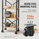 Gardening Tools: VEVOR Leveling Casters, Set of 4, 500 kg Total Load Capacity, 50.8 mm, Heavy Duty with Upgraded Handle Design, 360 Degree Swivel Caster Wheels, Adjustable Casters with Feet for Workbench, Machine