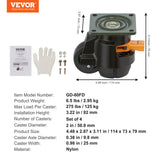 Gardening Tools: VEVOR Leveling Casters, Set of 4, 500 kg Total Load Capacity, 50.8 mm, Heavy Duty with Upgraded Handle Design, 360 Degree Swivel Caster Wheels, Adjustable Casters with Feet for Workbench, Machine