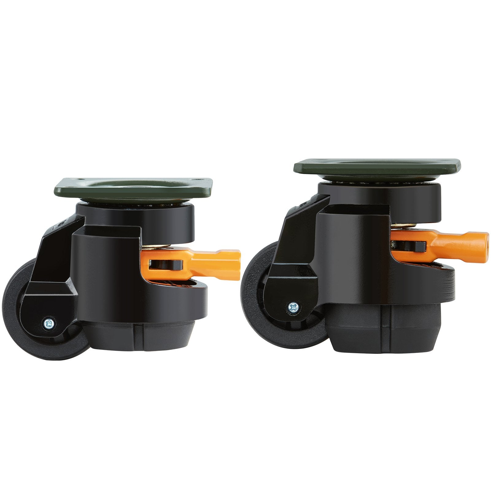 Gardening Tools: VEVOR Leveling Casters, Set of 4, 500 kg Total Load Capacity, 50.8 mm, Heavy Duty with Upgraded Handle Design, 360 Degree Swivel Caster Wheels, Adjustable Casters with Feet for Workbench, Machine