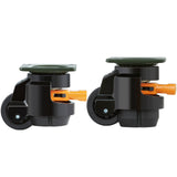Gardening Tools: VEVOR Leveling Casters, Set of 4, 500 kg Total Load Capacity, 50.8 mm, Heavy Duty with Upgraded Handle Design, 360 Degree Swivel Caster Wheels, Adjustable Casters with Feet for Workbench, Machine