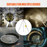 Camp Safety Equipment: VEVOR Confined Space Tripod Kit, 2600 lbs Winch, Confined Space Tripod 8' Legs and 98' Cable, Confined Space Rescue Tripod 32.8' Fall Protection, Harness, Storage Bag for Traditional Confined Spaces